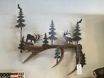 Xtra Large Antler and Metal Art